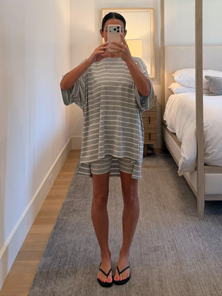 Novi Stripe Ribbed Tee + Shorts Set | 7 Colors Available | PREORDER