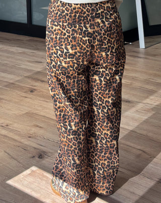 Animal Instinct Wide-Leg Pants