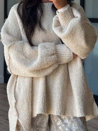 Lev Textured Sweater | Vanilla Cream | +Plus Available