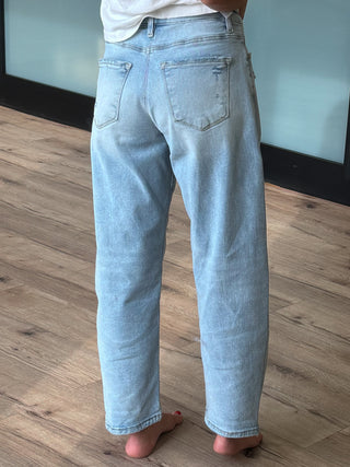 Kael Cropped Barrels | Light Wash | +Plus Available