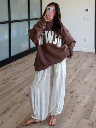 Austyn Baggy Balloon Pants | White