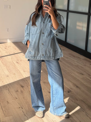 NIka Denim Utility Shacket