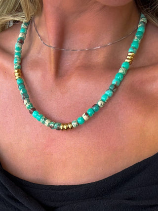 Desert Sage Gemstone Necklace