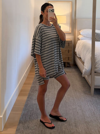 Novi Stripe Ribbed Tee + Shorts Set | 7 Colors Available | PREORDER