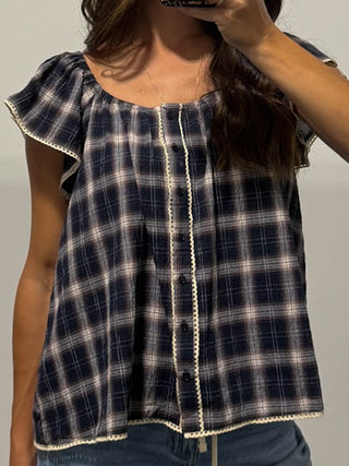 Bluebook Plaid Blouse
