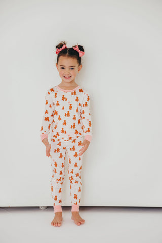 Kids Love You Beary Much Pajama Set | Pink | Tiny Talulah