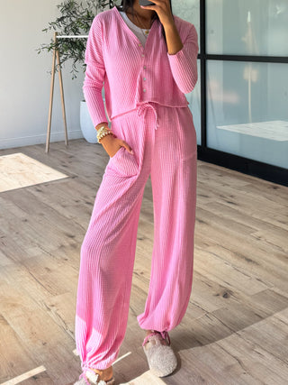 In For The Night Lounge Set | Pink