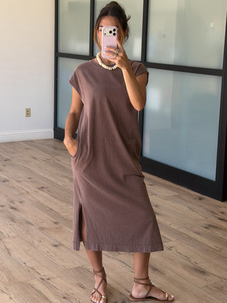 On The Go Midi Dress | Cocoa