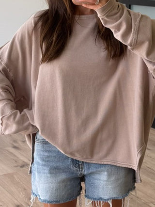 Wave Catcher Oversized Top | Mocha