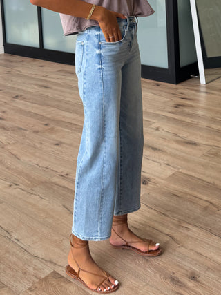 Blaze Adjustable Crop Barrel Jeans
