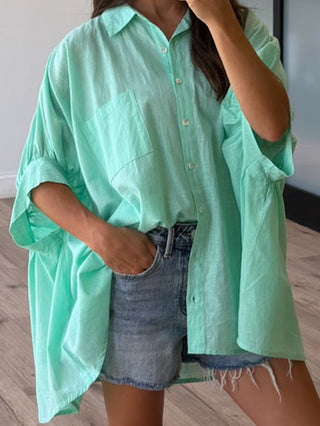 Nia Cotton Swing Top | Mint