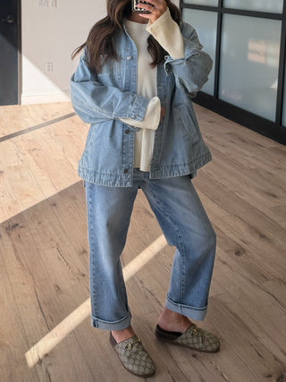 NIka Denim Utility Shacket