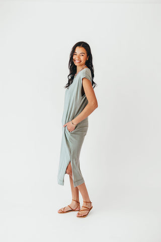 On The Go Midi Dress | Sage