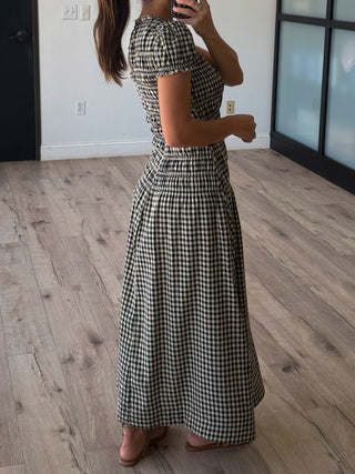 Margaux Smocked Maxi Dress | Shadow Plaid