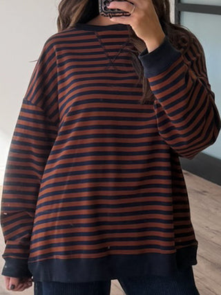 Ledger Stripe Pullover | Midnight Roast