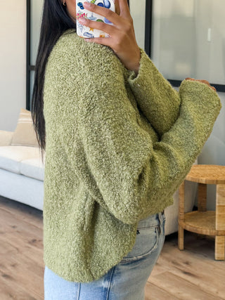 Finley Boucle Sweater | Moss | FINAL SALE