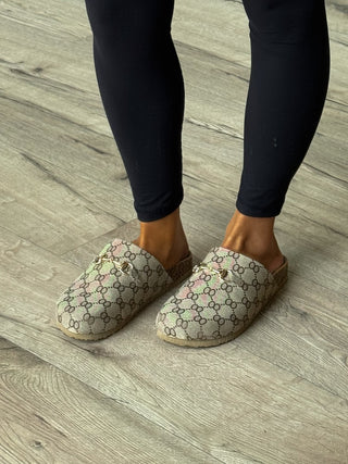 Canvas Horsebit Slides | RESTOCK