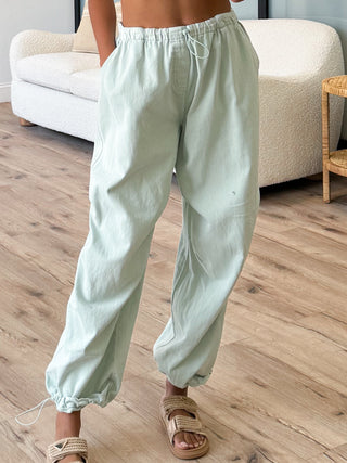 Cotton Parachute Pants | Mint | FINAL SALE