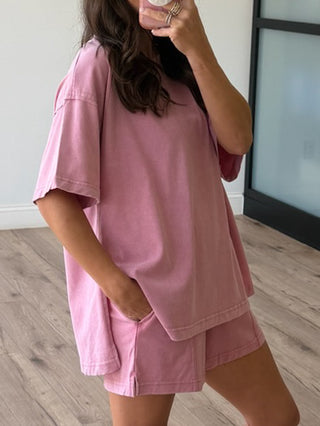 Field Day Tee + Shorts Set | Rose
