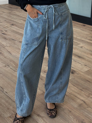 Briggs Drawstring Barrel Jeans