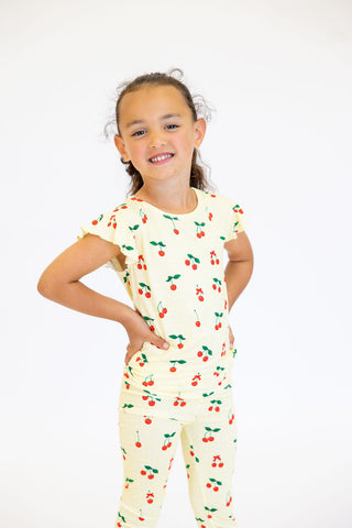 Kids Very Cherry Flutter Pajama Set | Tiny Talulah