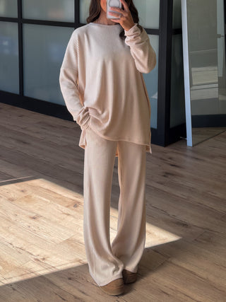 Always Cozy Ribbed Set | Oat | +Plus Available