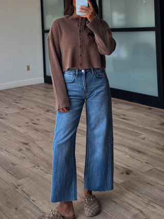 Thermal Buttoned Top | Cocoa