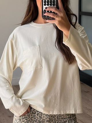 On Time Pocket Long Sleeve | Vanilla