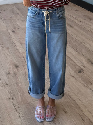 Mykel Drawstring Jeans | +Plus Available