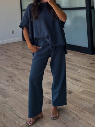 Worn Well Oversized Top | Smoky Blue