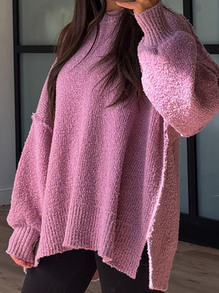 Lev Textured Sweater | Dusty Mauve | +Plus Available