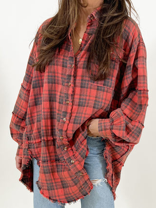 Stone Cliff Plaid Tunic | Rosewood | +Plus Available | RESTOCK