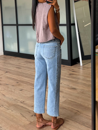Blaze Adjustable Crop Barrel Jeans
