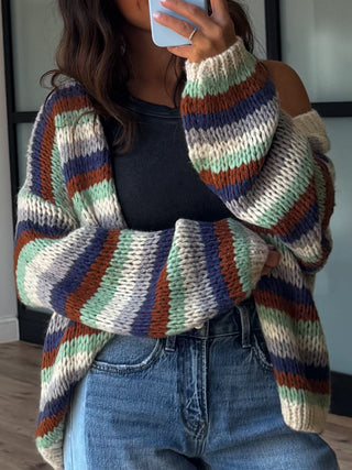 Bold Strokes Knit Cardigan | Frosted Fern | +Plus Available