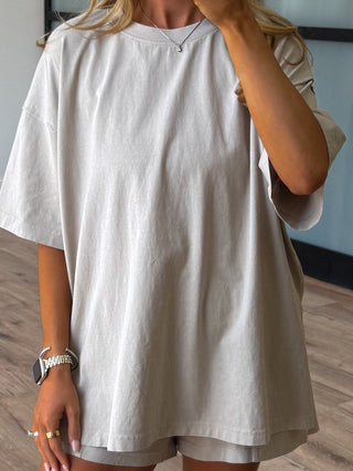 Days End Cotton Tee | Cloud | +Plus Available | RESTOCK