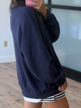 Take Two Layered Pullover | Navy | +Plus Available