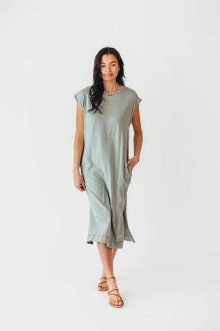 On The Go Midi Dress | Sage