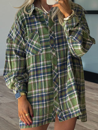 Off The Grid Flannel | Green | +Plus Available