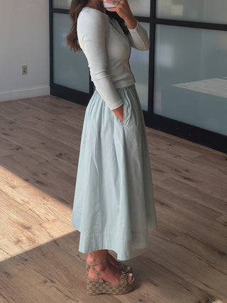 Meant To Be Button-Front Top | Pale Sky