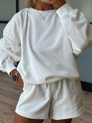 Streetside Oversized Pullover | White