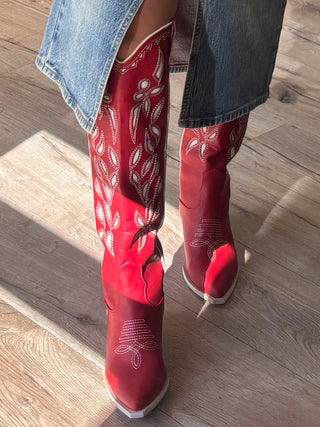 Bronco Western Boots | Red | RESTOCK