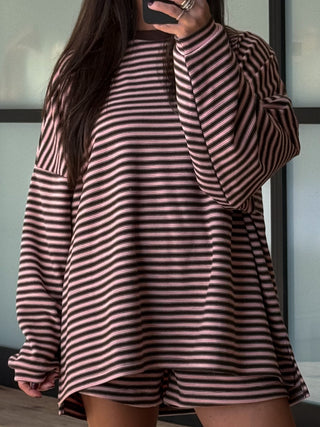 Cozy Era Knit Pullover | Chocolate Blush | RESTOCK