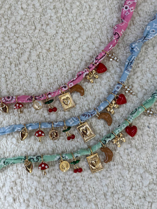 Bandana Mini Charm Necklace | 3 Colors Available