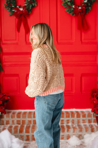 Lily Contrast Chunky Knit Sweater