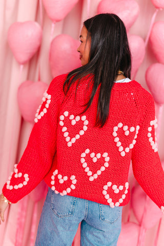 You Have My Heart Pom Sweater | +Plus Available | FINAL SALE