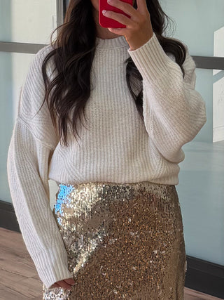 Jayce Crew Sweater | Cream