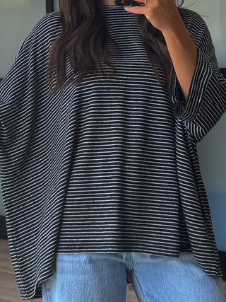 Dremme Brushed Knit Top | Black