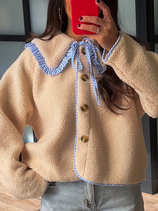 English Countryside Teddy Jacket | Blue | RESTOCK