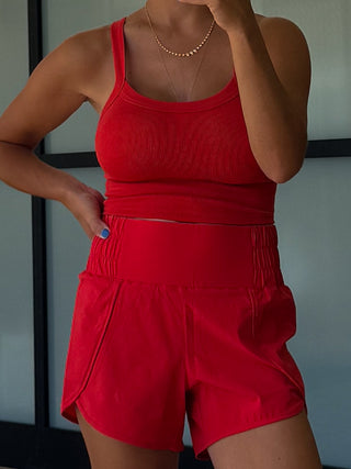 Vital Ribbed Crop Cami | Cherry