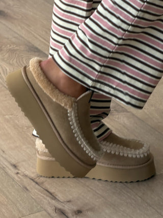 Oslo Shearling Platform Clogs